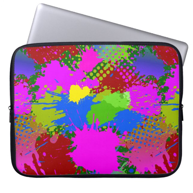 Paint Splash Pattern 3 Laptop Sleeve (Front)
