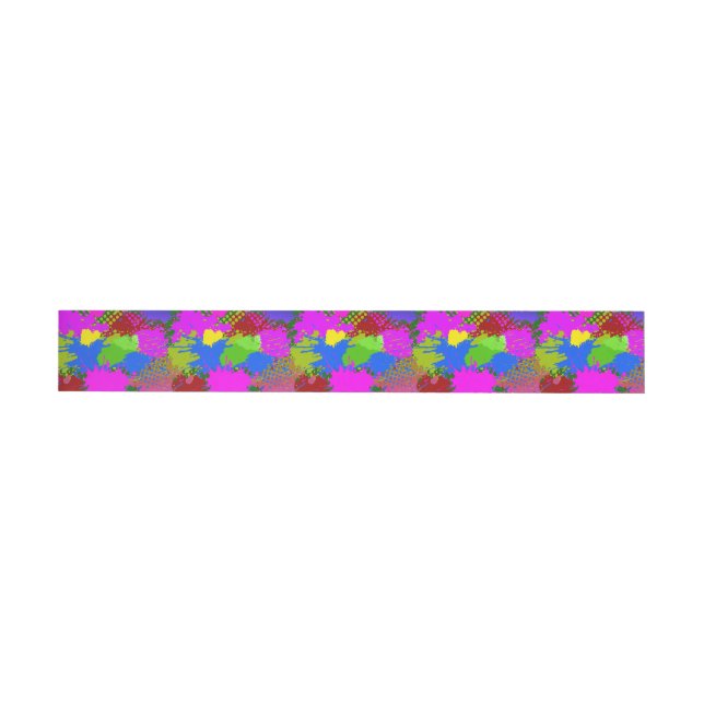 Paint Splash Pattern 3 Wrap Around Address Label (Individual)