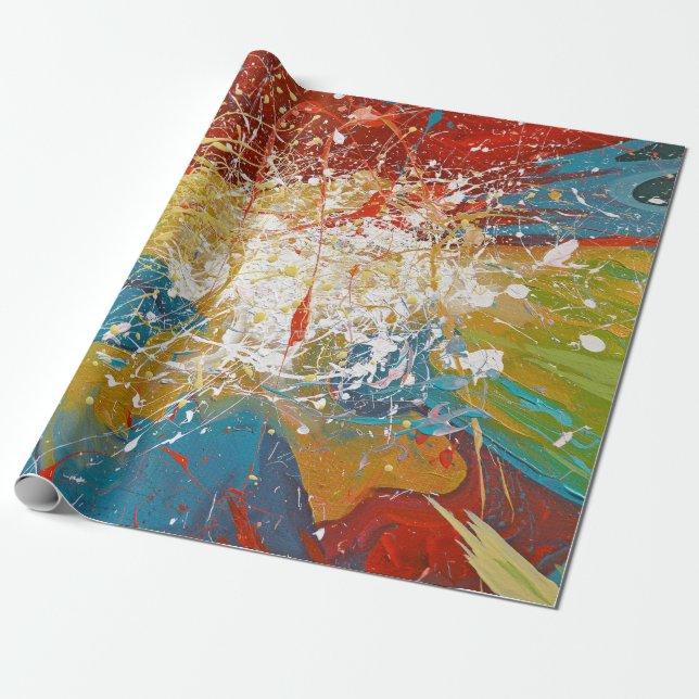paint splash wrapping paper (Unrolled)