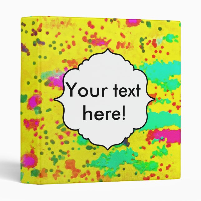 Paint splashes on a yellow background binder (Front/Spine)