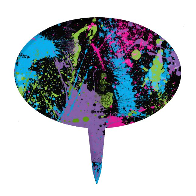 Paint Splater Cake Topper (Front)