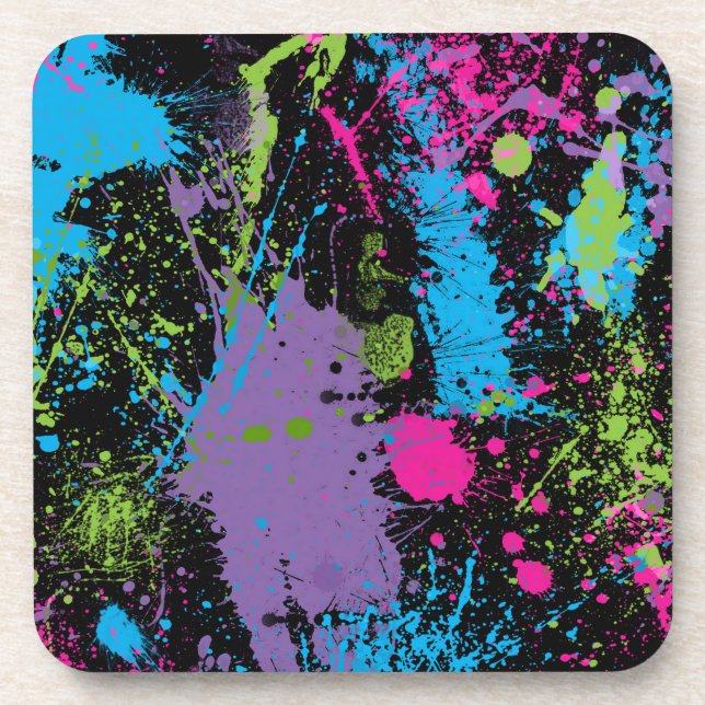 Paint Splater Drink Coaster (Front)