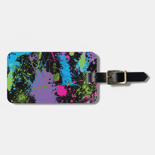 Paint Splater Luggage Tag (Front Horizontal)