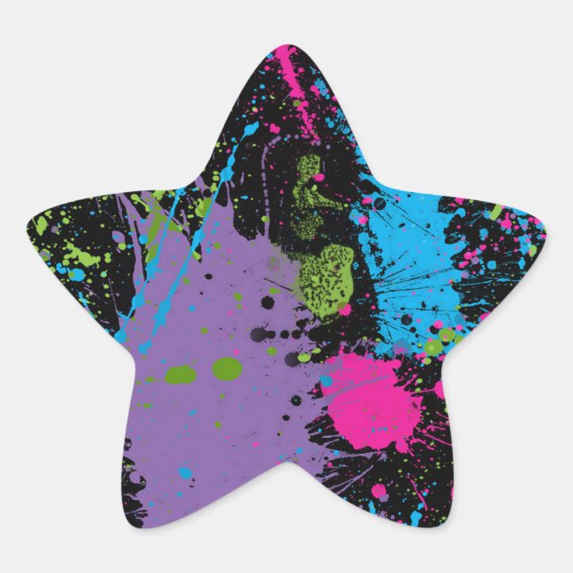 Paint Splater Star Sticker (Front)