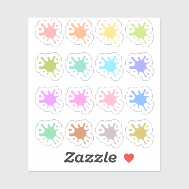 Paint Splats Date Covers Art Teacher Bujo Planner Sticker (Sheet)