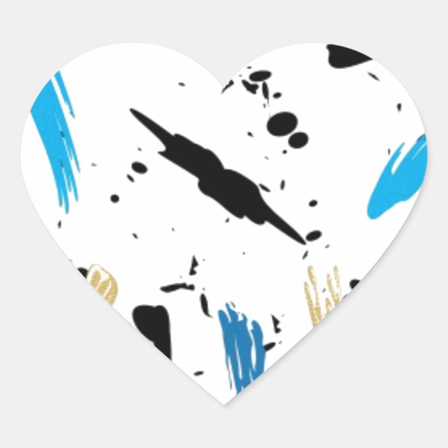 Paint Splats Heart Sticker (Front)
