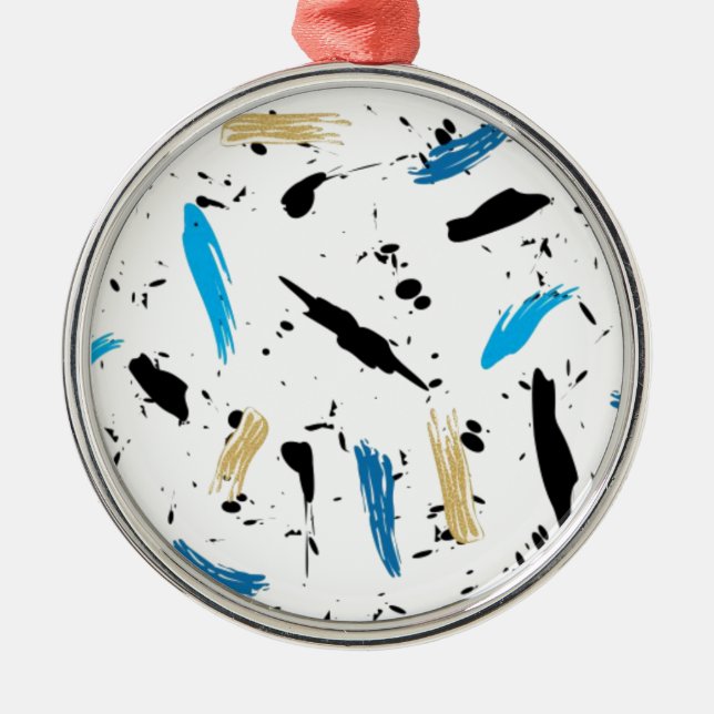 Paint Splats Metal Ornament (Front)