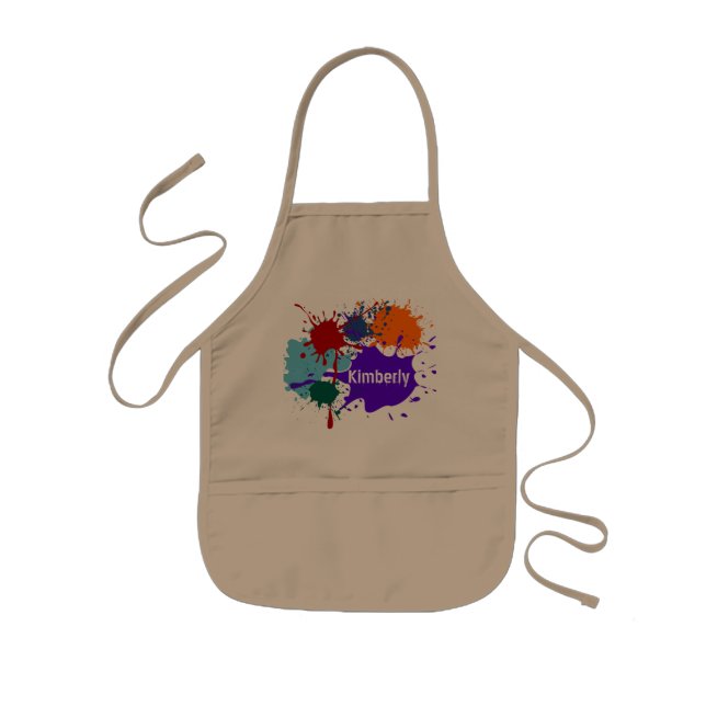 Paint Splats Three Kids' Apron (Front)