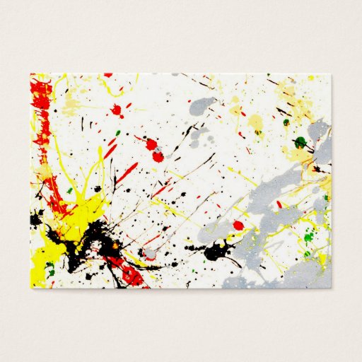 Customizable Paint Splatter Background (1) Business Card
