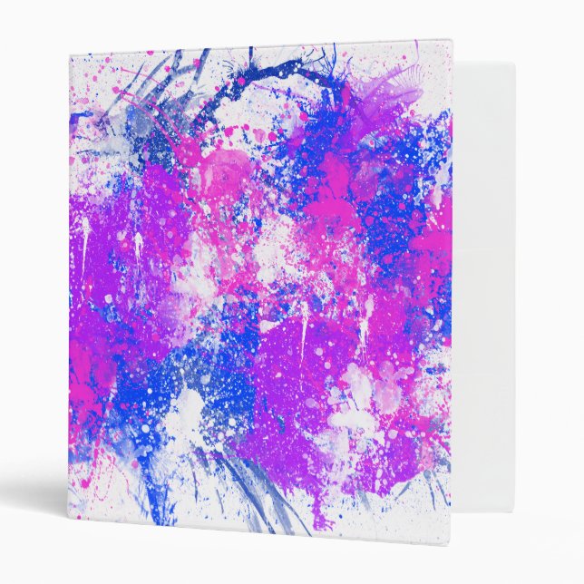Paint Splatter 3 Ring Binder (Front/Inside)