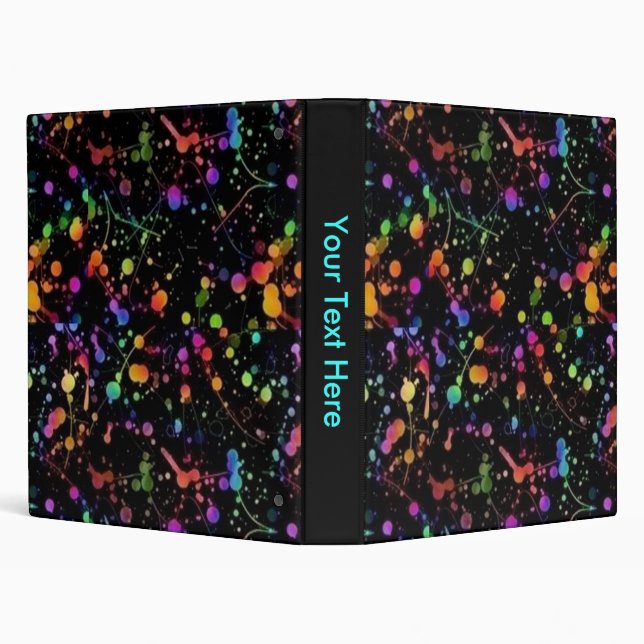 Paint Splatter 3 Ring Binder (Background)