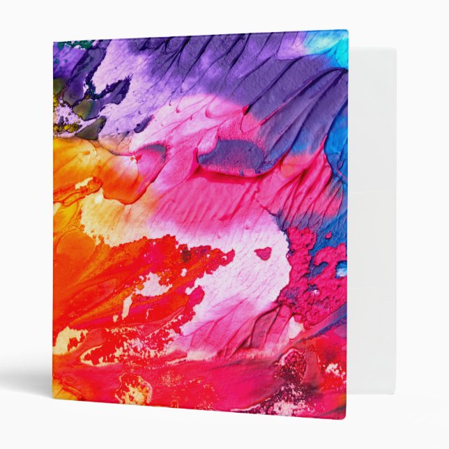 Paint Splatter 3 Ring Binder (Front/Inside)