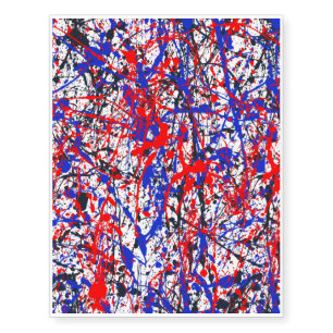 Paint Splatter Abstract Art Temporary Tattoos