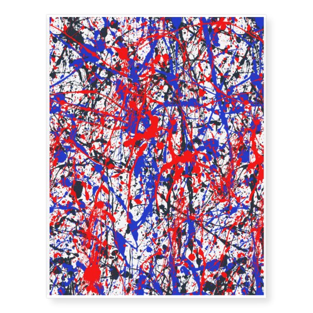 Paint Splatter Abstract Art Temporary Tattoos (Front)