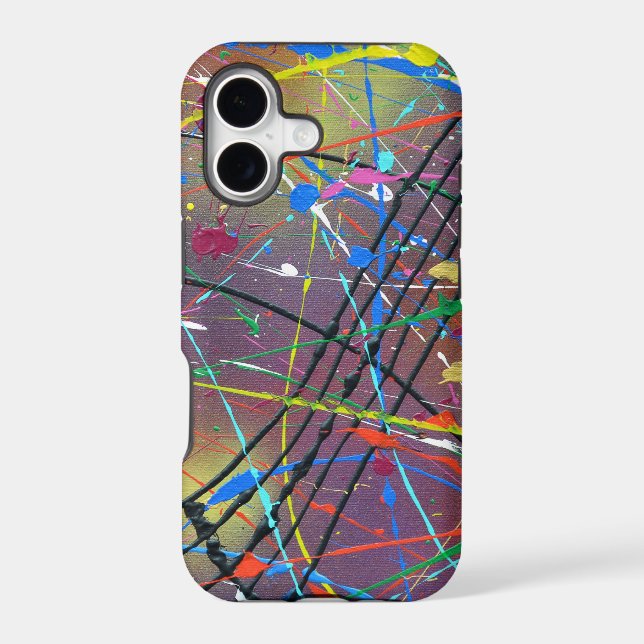 Paint Splatter and Drizzle Iphone Case (Back)