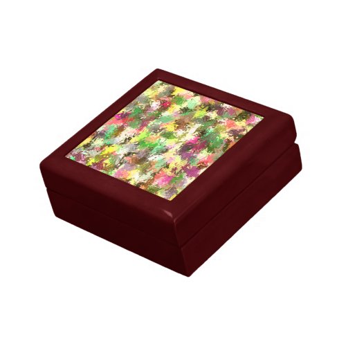 Paint Splatter Autumn Color Leaves Abstract Gift Box