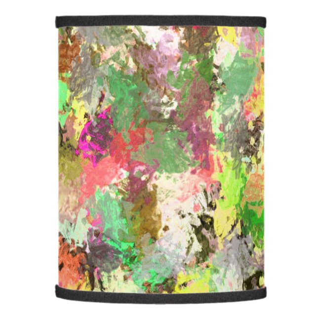 Paint Splatter Autumn Color Leaves Abstract Lamp Shade (Left)