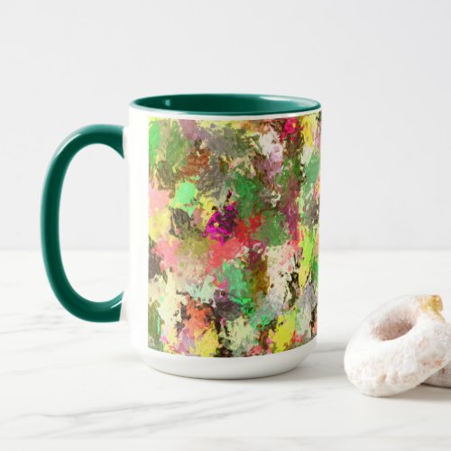 Paint Splatter Autumn Color Leaves Abstract Mug