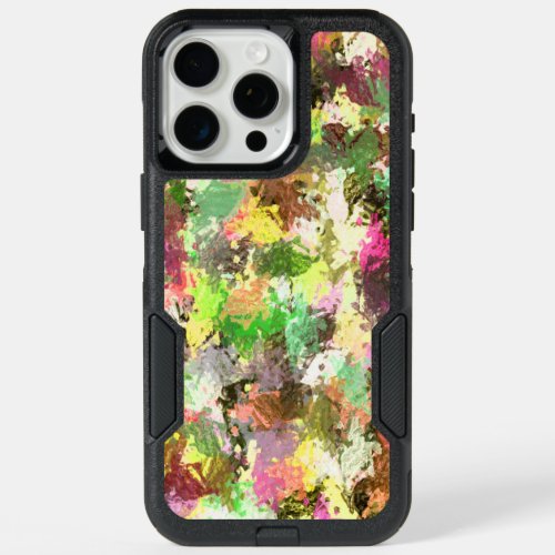 Paint Splatter Autumn Color Leaves Abstract iPhone 15 Pro Max Case