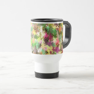 Paint Splatter Autumn Color Leaves Abstract Travel Mug