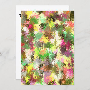 Paint Splatter Autumn Leaves Thanksgiving Dinner Invitation