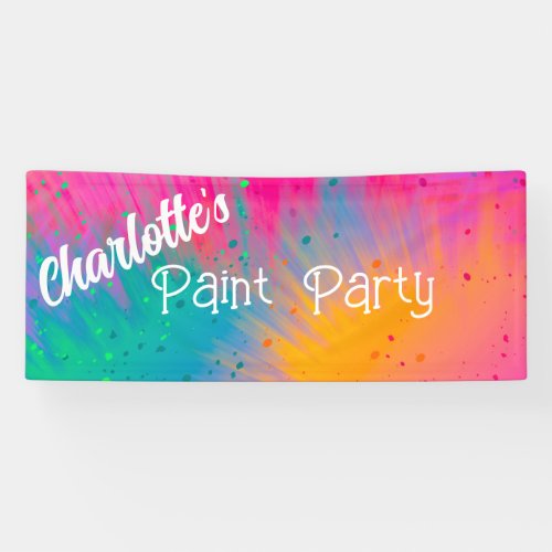 Paint Splatter Birthday Party Banner