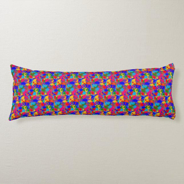 Paint Splatter Body Pillow (Front)