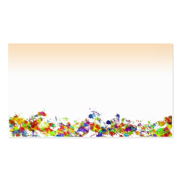 Paint Splatter Border Business Cards