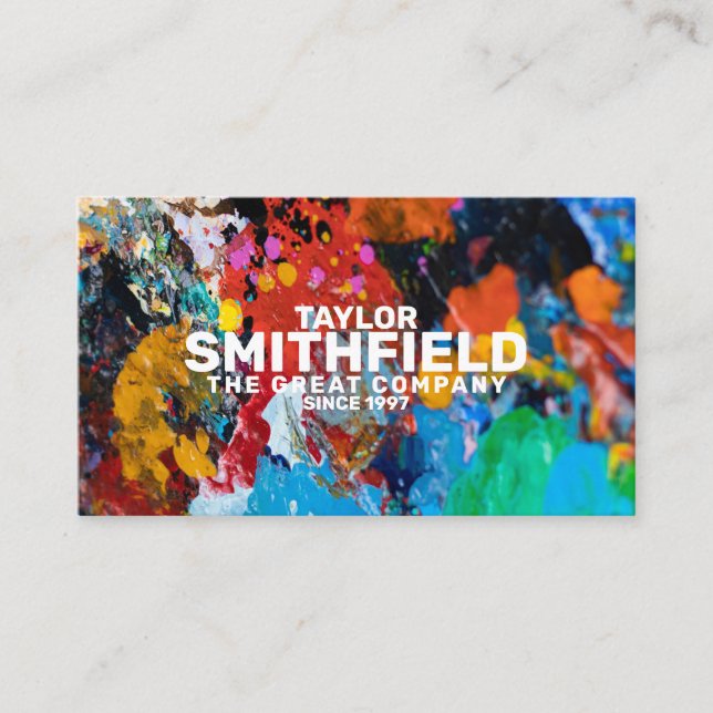 Paint Splatter Business Card (Front)