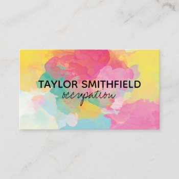 Paint Splatter Business Card by TwoTravelledTeens at Zazzle