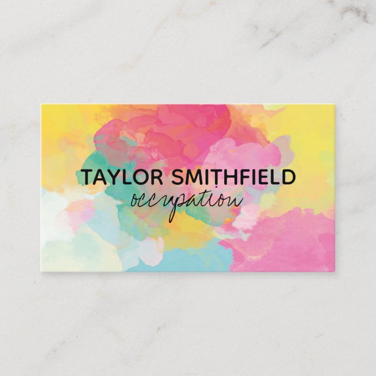 paint splatter business card Zazzle
