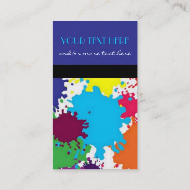 Paint Splatter Business Card (Front)