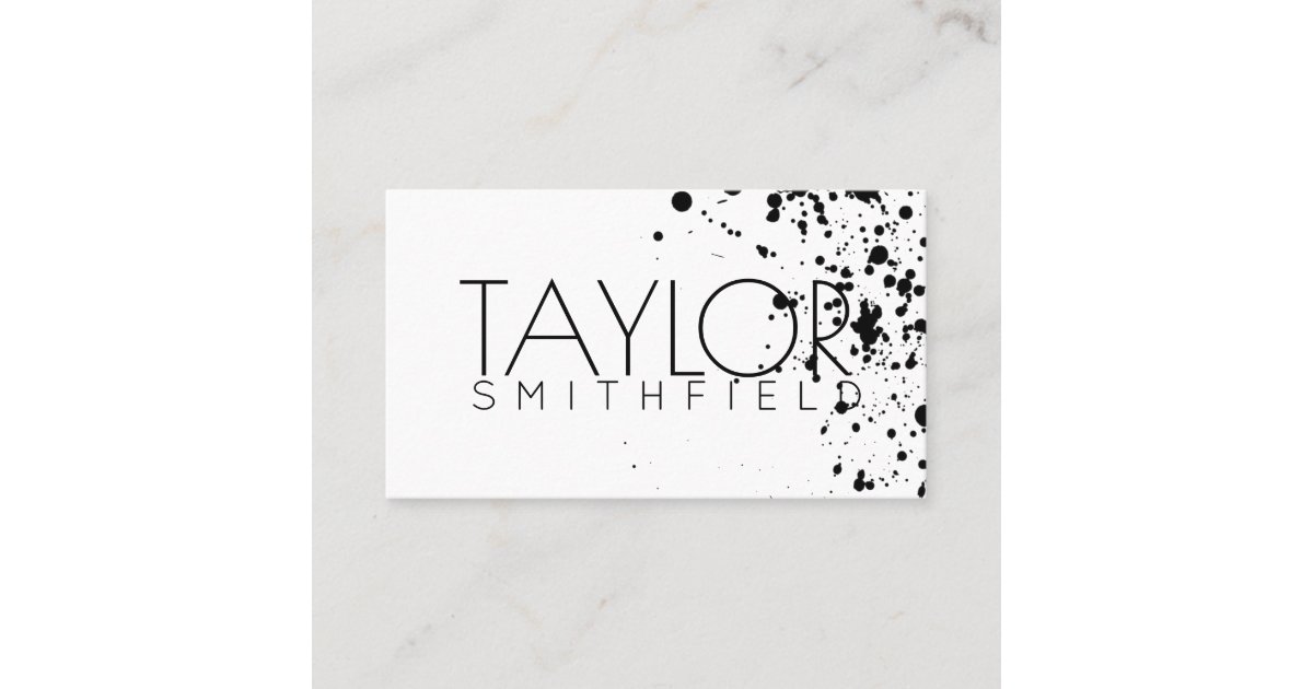 paint splatter business card Zazzle