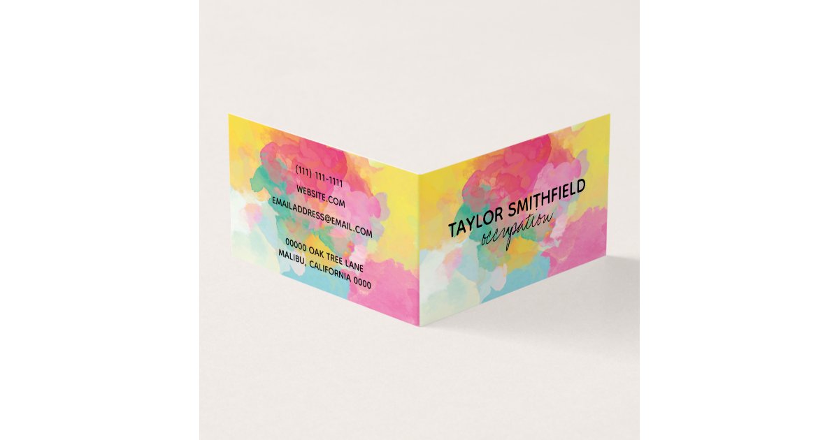 Paint Splatter Business Card Zazzle