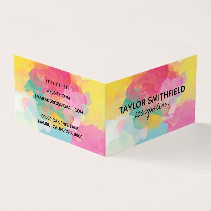 Paint Splatter Business Card | Zazzle
