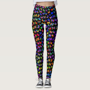 Paint Splatter Butterflies Leggings