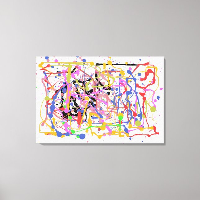 Paint Splatter Canvas Print (Front)