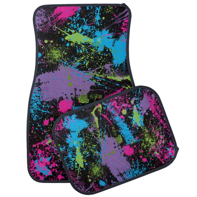 Paint Splatter Car Floor Mat (Set)