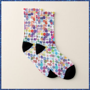 Paint Splatter Colorful Dots Socks