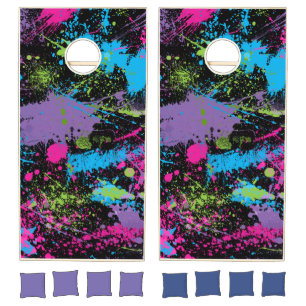 Paint Splatter Cornhole Set