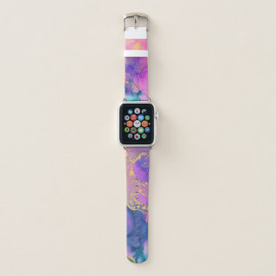 Paint Splatter Cotton Candy Fields Apple Watch Band