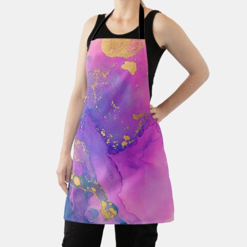 Paint Splatter Cotton Candy Fields Apron