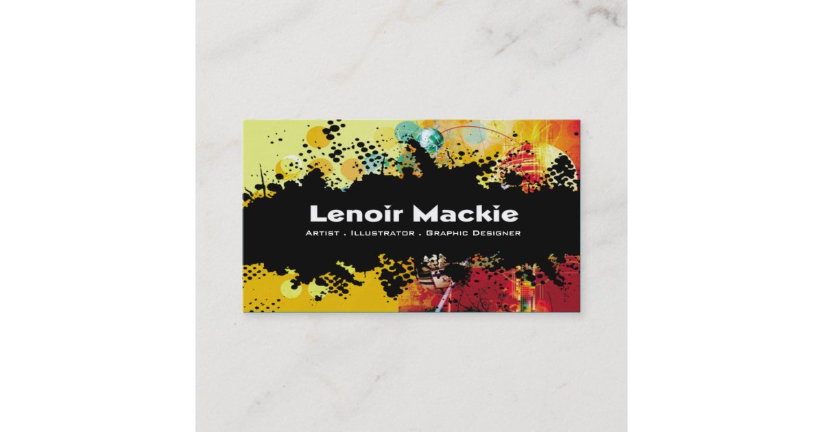 Paint Splatter custom designer business card | Zazzle