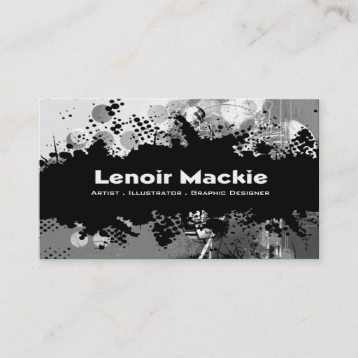Customizable Paint Splatter custom designer business card