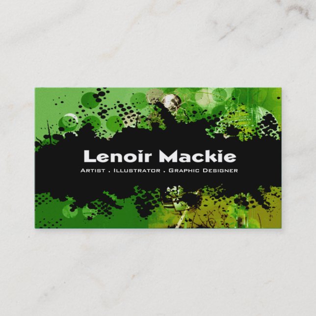 Paint Splatter custom designer business card (Front)