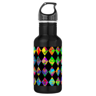 Paint Splatter Diamond Pattern Stainless Steel Water Bottle
