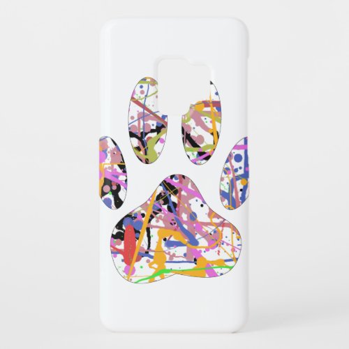 Paint Splatter Dog Paw Print Case_Mate Samsung Galaxy S9 Case