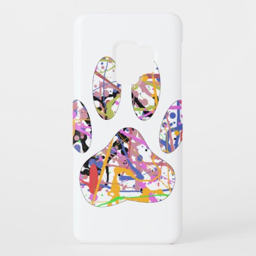 Paint Splatter Dog Paw Print Case_Mate Samsung Galaxy S9 Case