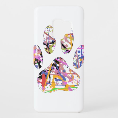 Paint Splatter Dog Paw Print Case_Mate Samsung Galaxy S9 Case