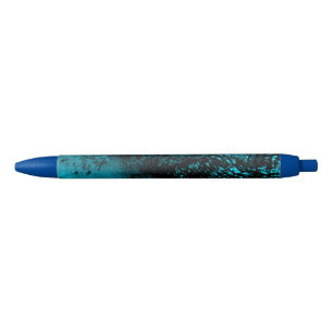 Paint Splatter Effect Blue & Black Pen